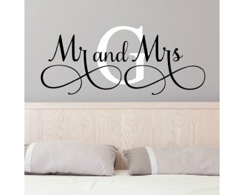 Mr. and Mrs. Customized Name Initial Letter 